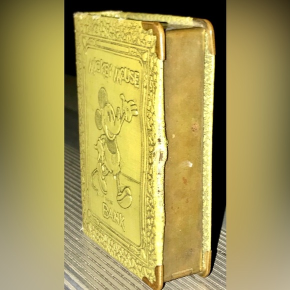 Vintage 1930s Antique Zell Thrift Book Walt Disney MICKEY MOUSE Book Coin Bank - Picture 2 of 5